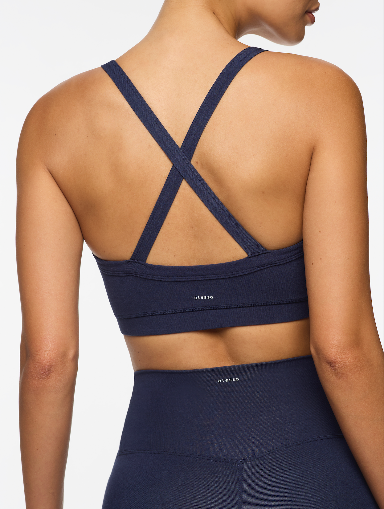 Essential Bamboo Bralette - Navy: Breathable Tanboocel™ bamboo activewear for skin safety and all-day comfort