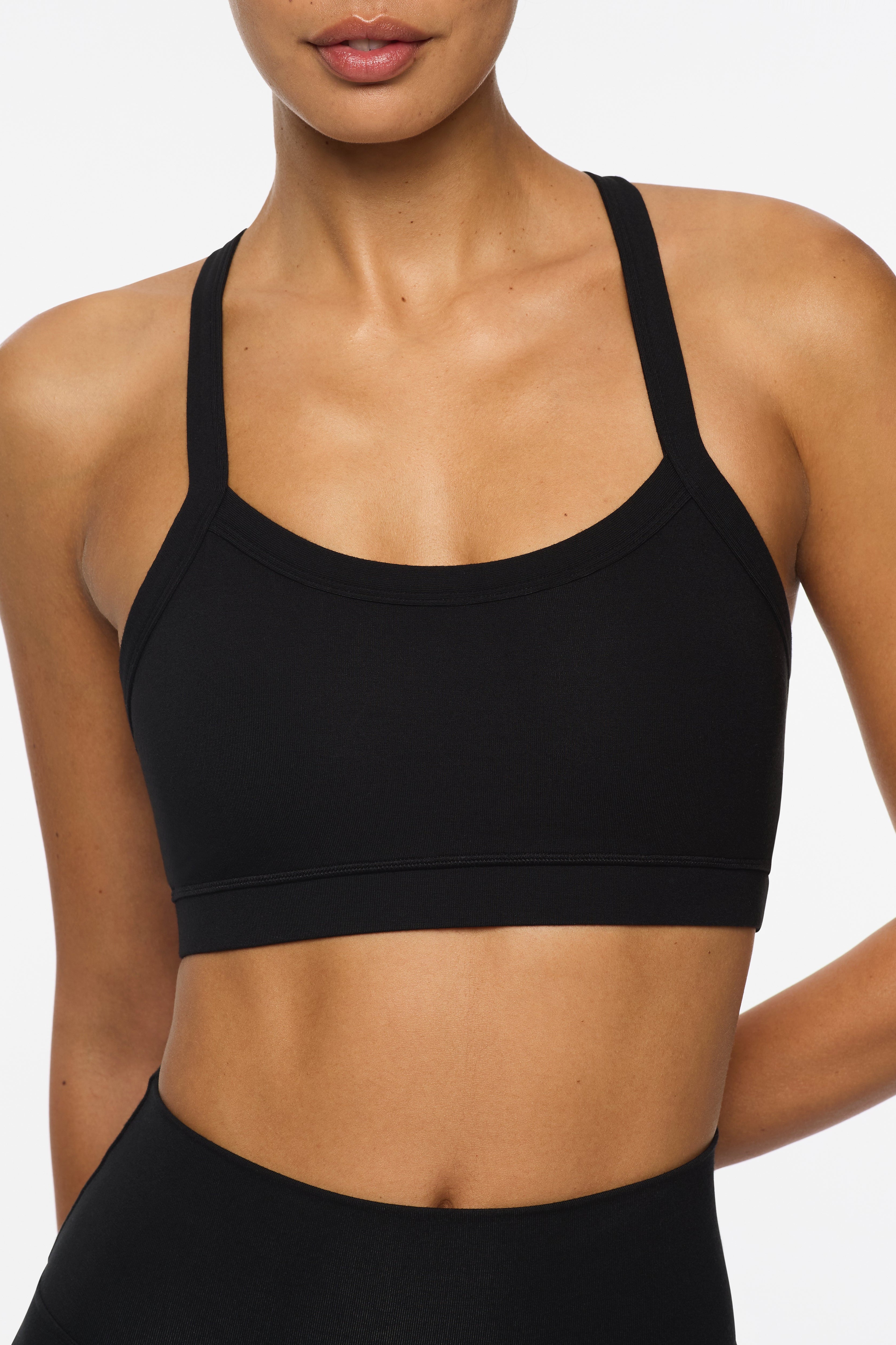 Olessa Essential Bamboo Bralette - Black in soft, sustainable bamboo fabric - effortless and eco-friendly