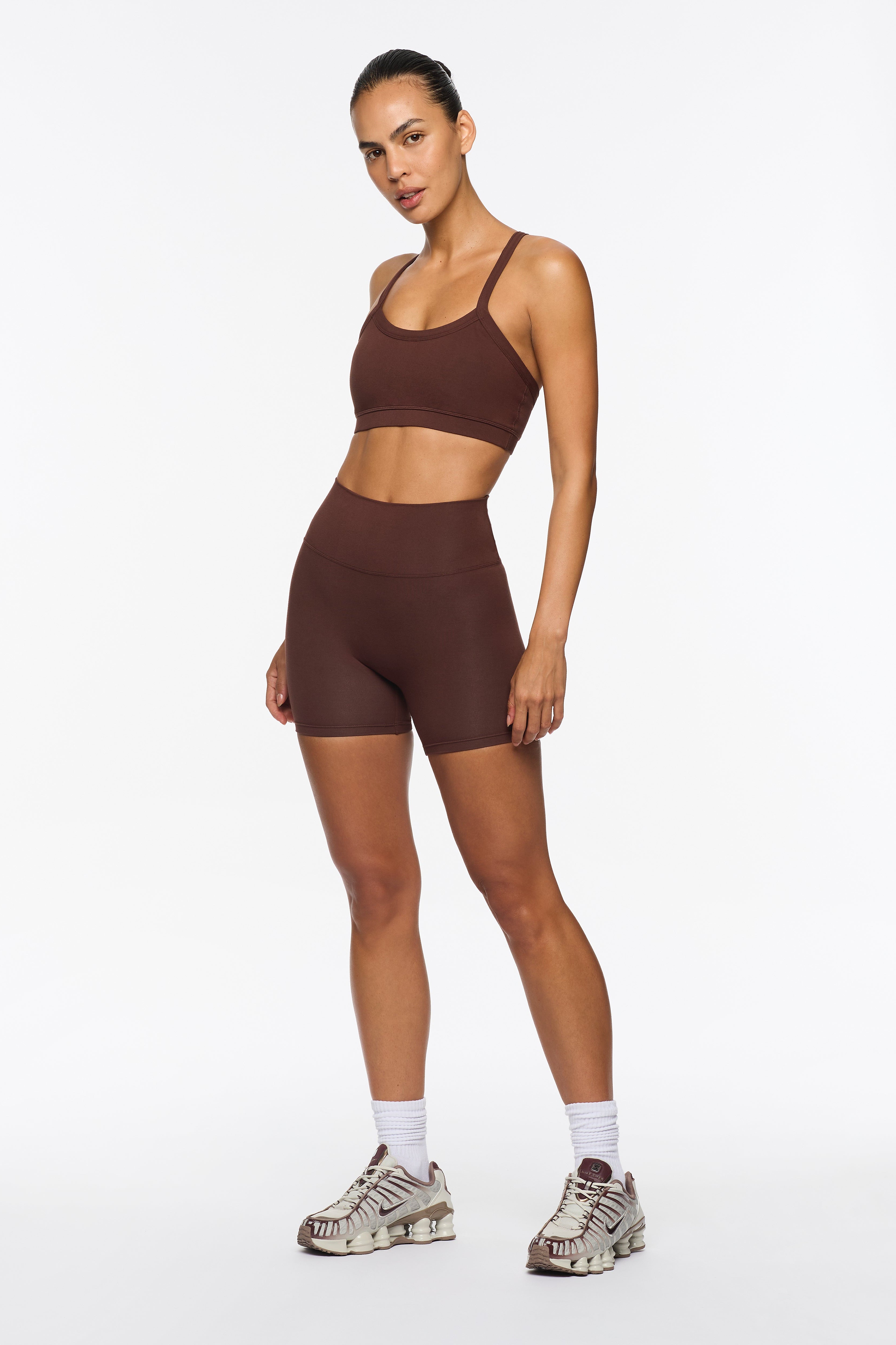 Essential Bamboo Bralette - Chocolate - Plastic-free performance activewear designed for mindful movement.