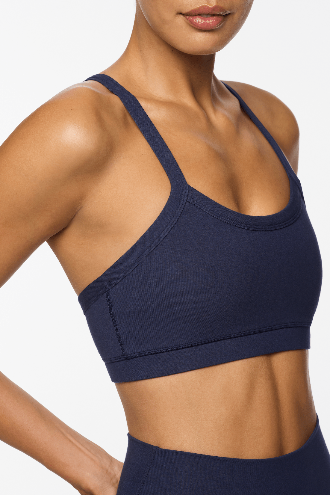 Essential Bamboo Bralette - Navy: Breathable Tanboocel™