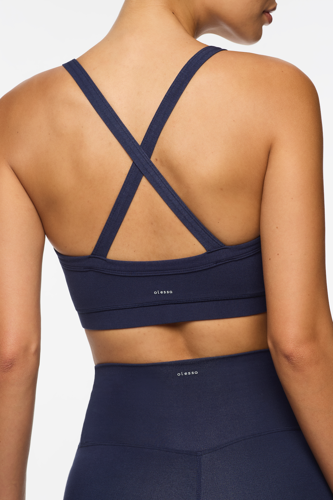 Essential Bamboo Bralette - Navy: Breathable Tanboocel™ bamboo activewear for skin safety and all-day comfort