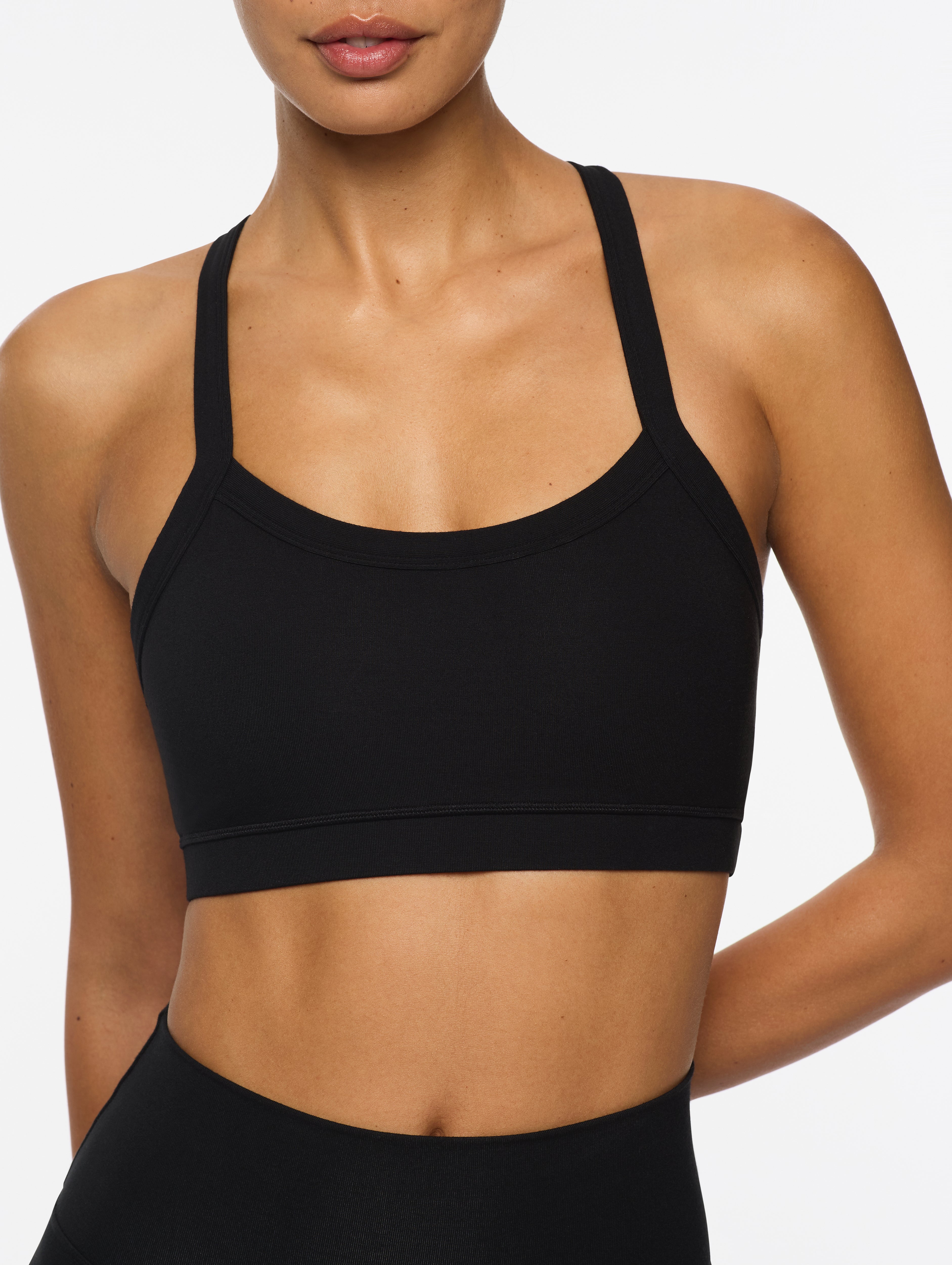 Olessa Essential Bamboo Bralette - Black in soft, sustainable bamboo fabric - effortless and eco-friendly