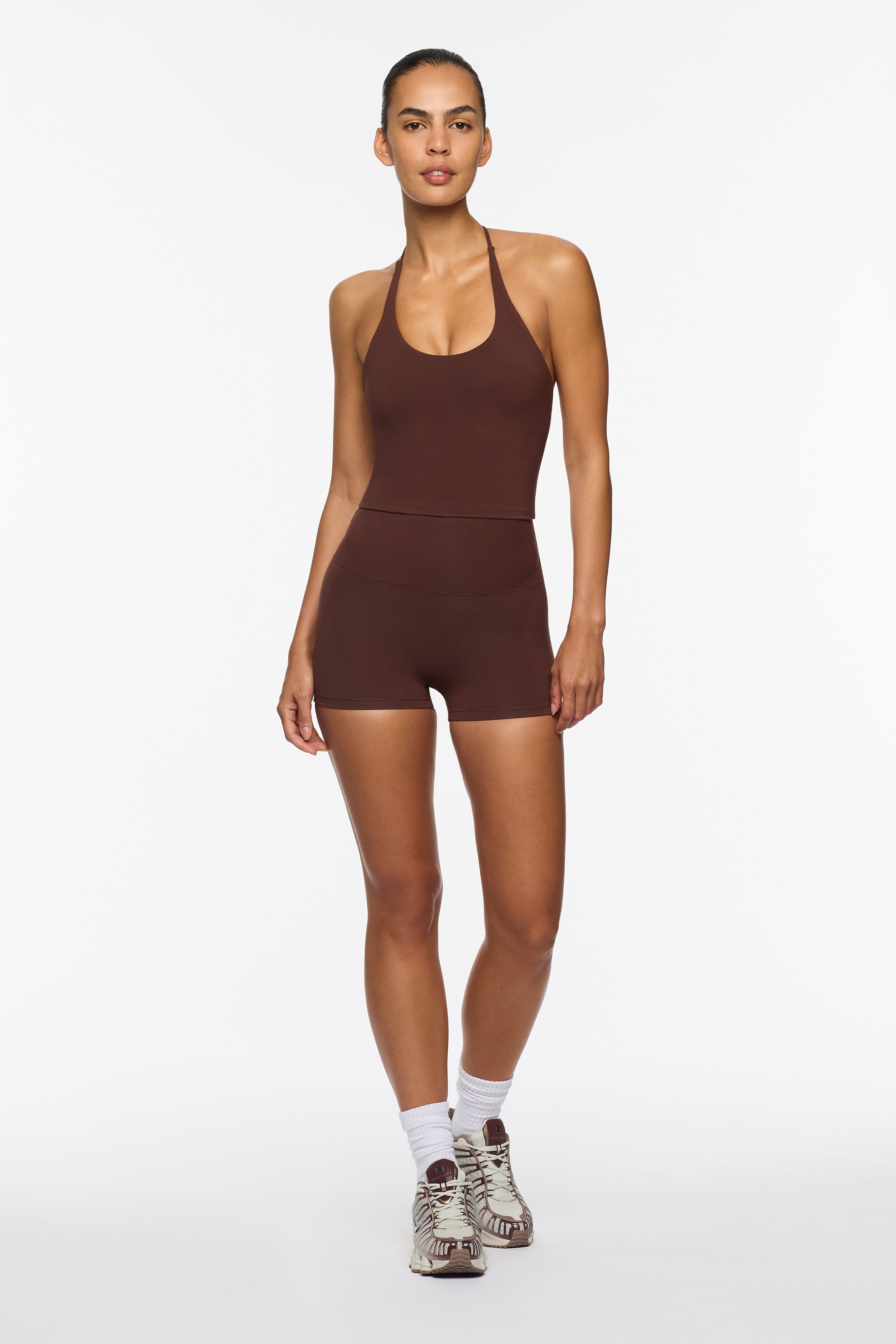 The Everyday Bamboo Tank — Chocolate - Virgin plastic-free performance activewear designed for your body's natural rhythm