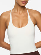 The Everyday Bamboo Tank — White: Breathable Tanboocel™ bamboo activewear for skin safety and all-day comfort
