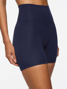 Navy blue 4" shorts redefined the cleaner way, using mostly natural fibres to reduce the reliance on synthetics