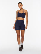 Supportive Navy Bralette by Olessa, crafted with skin-loving bamboo fibers for a reduced microplastic trace